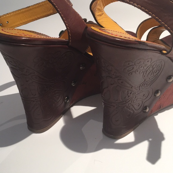 Miss Sixty boho wedge platform flower power shoes - Picture 3 of 8